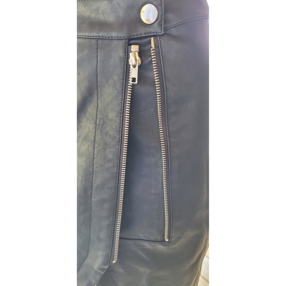 Forever 21 Faux Leather Pencil Skirt, Black, S - Picture 3 of 14